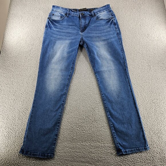 Nick Danger Jeans Mens 36x30 Blue Slim Fit Straight Supreme Flex Stretch - Picture 1 of 16